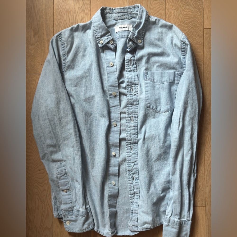 Buck Mason Light Blue Casual Button Down Shirt